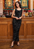 Angel Eye | Richmond Midi Sleeveless Sequin Black Dress | R043976
