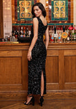 Angel Eye | Richmond Midi Sleeveless Sequin Black Dress | R043976