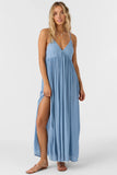 O'Neill | Saltwater Solids Mel Maxi Dress | Faded Denim
