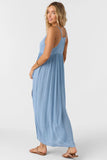 O'Neill | Saltwater Solids Mel Maxi Dress | Faded Denim