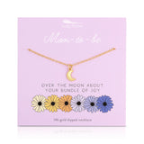 Lucky Feather | Mom To Be Moon Necklace