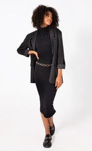 C'est Moi | Bamboo Fleece Sleeveless Dress | Black