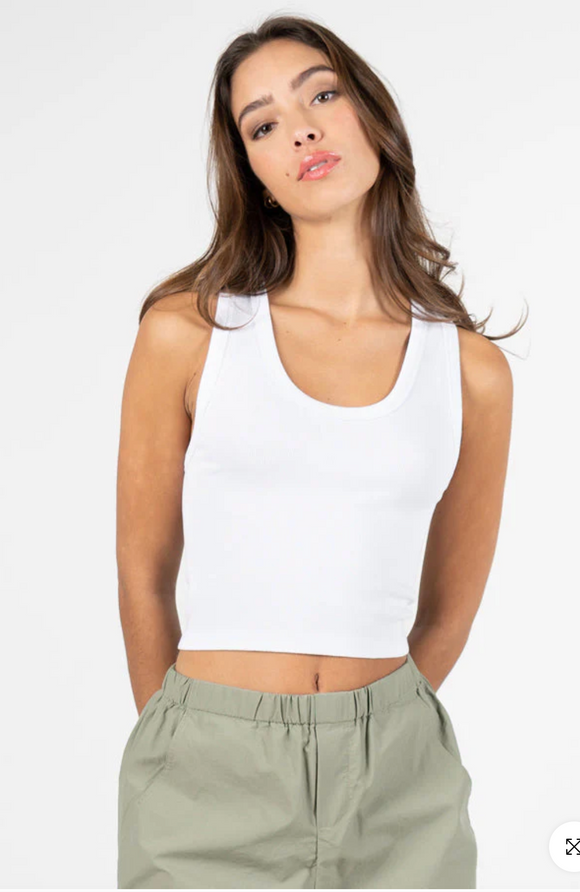 C'est Moi | Bamboo Rib Deep Scoop Neck Tank