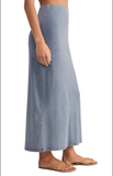 Z Supply | Gail Jersey Denim Midi Skirt | Medium Indigo