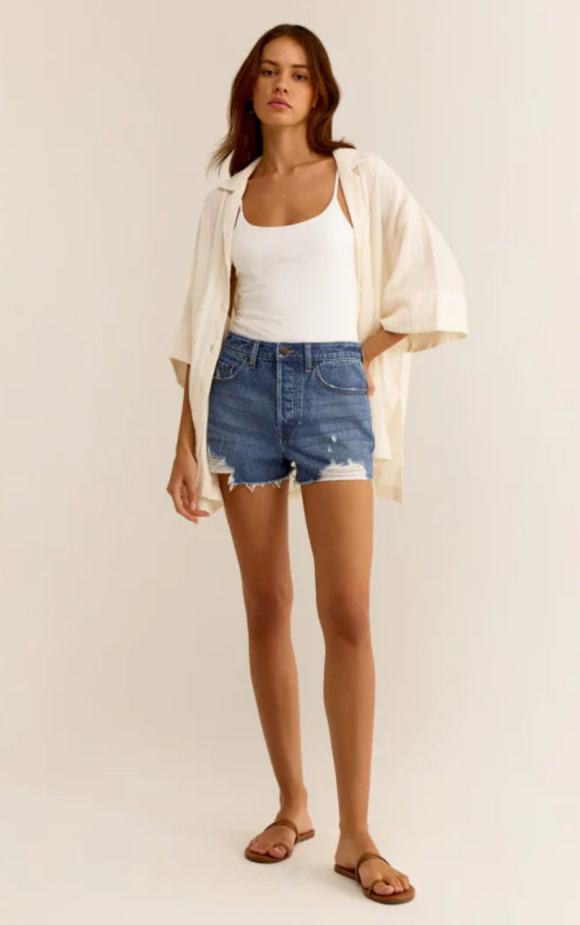 Z Supply | Classic Hi Rise Denim Shorts | Vintage Indigo