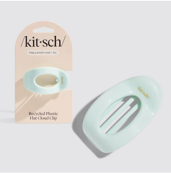 Kitsch | Recycled Plastic Small Flat Cloud Clip | Sage Leaf