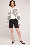 Gentle Fawn | Echo Pullover Sweater | Black Stripe