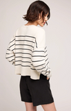 Gentle Fawn | Echo Pullover Sweater | Black Stripe