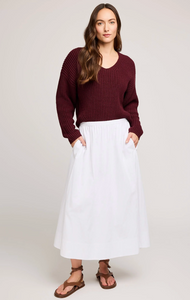 Gentle Fawn | Spencer V-Neck Knit Sweater | Merlot