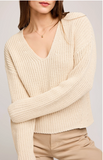 Gentle Fawn | Spencer V-Neck Knit Sweater | Bone