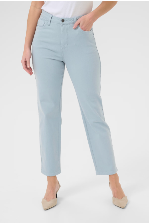 Kaffee | KAzelina HW Straight Jeans | Soft Chambray