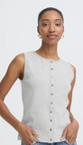 Ichi | Ihpalma Sleeveless Top | Alloy Melange Grey