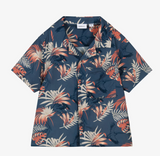 Name It | Boys Blue Botanical & Pelican Print Button Up Shirt