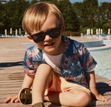 Name It | Boys Blue Botanical & Pelican Print Button Up Shirt