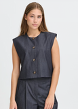 Ichi | Ihjumi Waistcoat Vest | Dark Blue