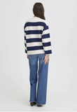 B Young | Byotari Striped Jumper Sweater | Medieval Blue