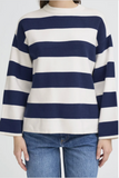 B Young | Byotari Striped Jumper Sweater | Medieval Blue
