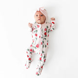 Kyte Baby | Zippered Footie Sleeper | Strawberry Fields