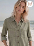 Weslynn | Ash Denim Jacket | Olive