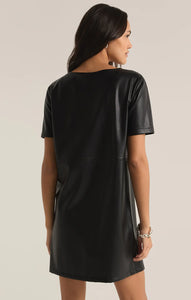 Z Supply | London Faux Leather Dress | Black
