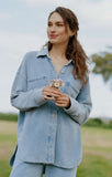Z Supply | All Day Knit Denim Jacket | Ocean Air Indigo