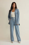 Z Supply | All Day Knit Denim Jacket | Ocean Air Indigo