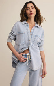 Z Supply | All Day Knit Denim Jacket | Washed Indigo