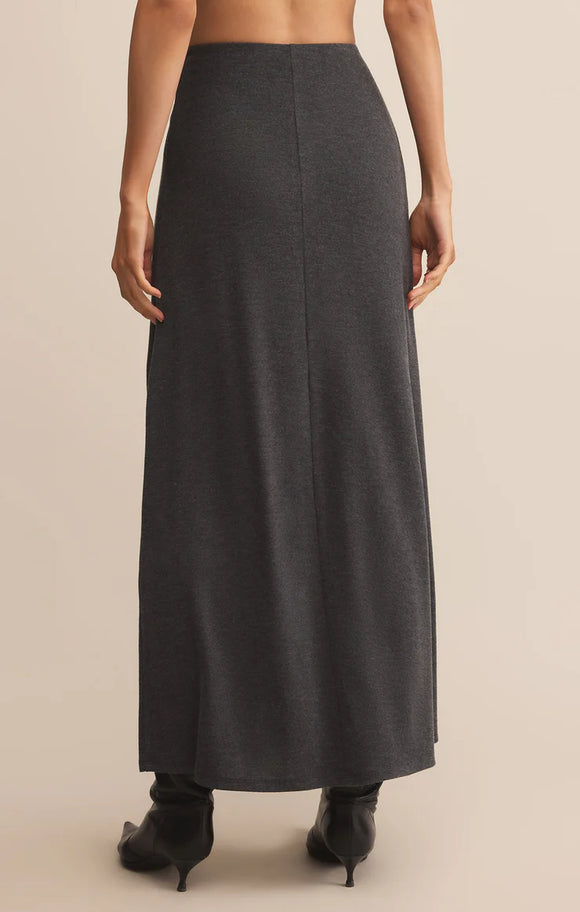 Z Supply | Demure Maxi Skirt | Charcoal Heather Grey | ZK253272