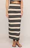 Z Supply | Gail Striped Midi Skirt | Ash Black