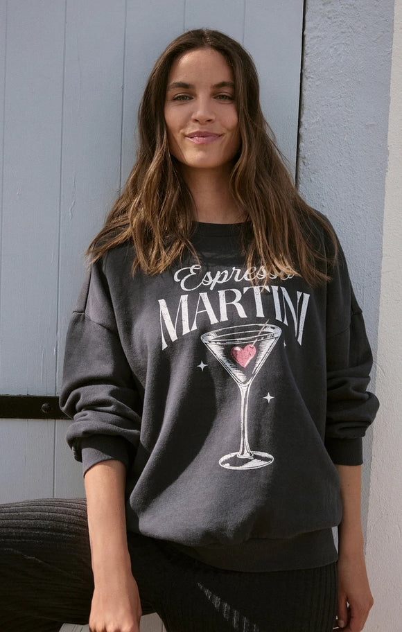 Z Supply | Oversized Espreso Martini Sweatshirt | Black Sand