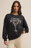 Z Supply | Oversized Espreso Martini Sweatshirt | Black Sand