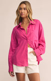 Z Supply | Alfie Linen Button Up | Island Pink