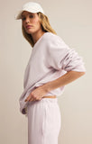 Z Supply | Boyfriend Cotton Sweatshirt | Lavender Ice
