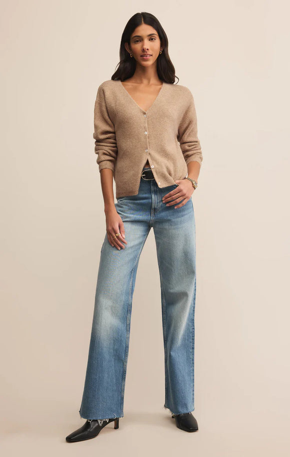 Z Supply | Emile V-Neck Cardigan | Biscuit Brown