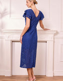 Angel Eye | Nice Midi Lace Dress | Cobalt Blue