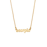 Zodiac Scorpio Necklace | Horoscope Jewelry | Gold
