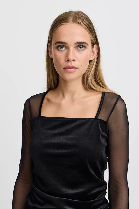 Ichi | IHnana Long Sleeve Shirt | Black