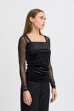 Ichi | IHnana Long Sleeve Shirt | Black