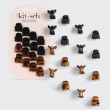 Kitsch | Recycled Plastic Mini Claw Clips | 16 pc Black & Tort Set
