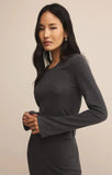 Z Supply | Demure Long Sleeve Top | Charcoal