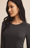 Z Supply | Demure Long Sleeve Top | Charcoal