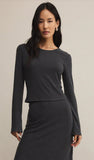 Z Supply | Demure Long Sleeve Top | Charcoal