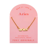 Zodiac Aries Necklace | Horoscope Jewelry | Gold