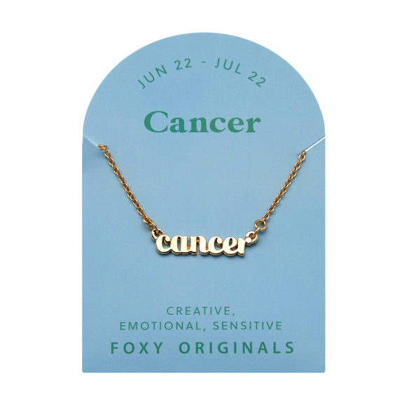 Zodiac Cancer Necklace | Horoscope Jewelry | Gold