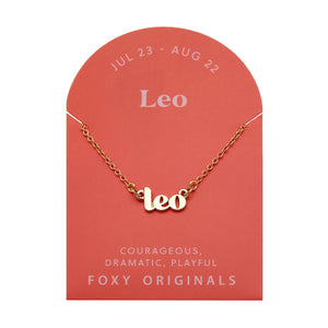 Zodiac Leo Necklace | Horoscope Jewelry | Gold