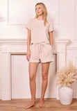 Angel Eye | Muros Short Sleeve Top & Short Set | Beige