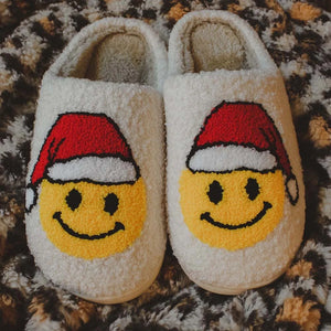 Katydid | Santa Christmas Happy Face Slippers