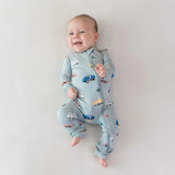 Kyte Baby | Zippered Footless Romper | Construction Trucks