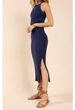 Sadie & Sage | No Bad Days Ribbed Knit Mini Skirt | Navy | AH1601