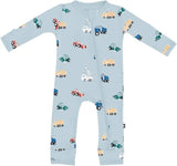 Kyte Baby | Zippered Footless Romper | Construction Trucks
